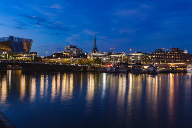 istock Panorama of Stockholm at night 1212997320