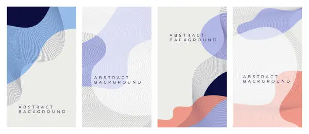 Vector illustration of Set of abstract liquid vector backgrounds