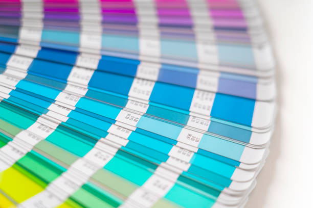 istock Close-up on color palette guide for printing 1212999733