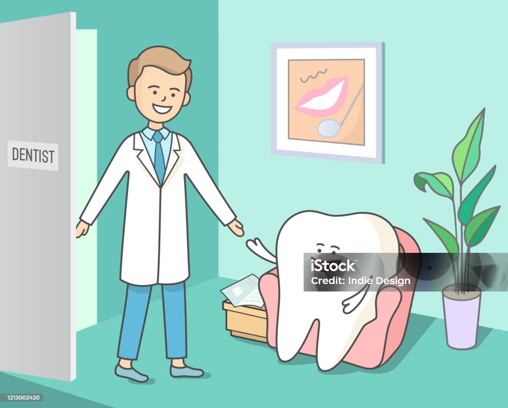 Dentistry Reception Or Waiting Room Dentist Inviting Tooth Cartoon Vector  Illustration In Landscape Horizontal Format Stock Illustration - Download  Image Now - iStock