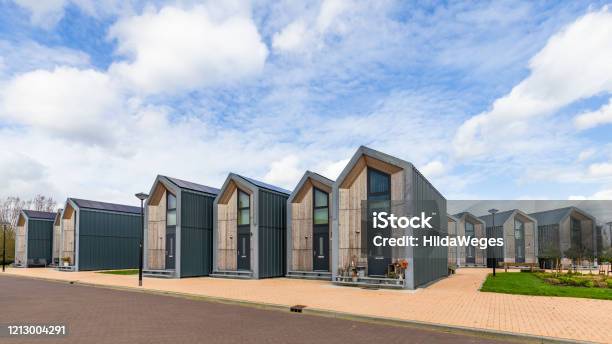 Tiny Houses In The Netherlands Stock Photo - Download Image Now - Tiny House, Building Exterior, House