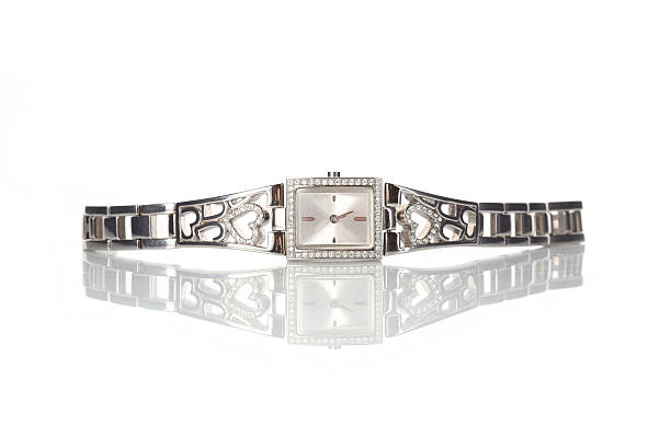 istock Female  wrist watch with diamonds 121301649