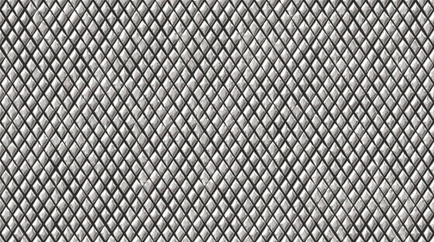 Gray metal texture with rhombus.Knurl surface background.Knurling touch texture. Knurl metal background.Rhombus texture seamless pattern. knurl stock pictures, royalty-free photos & images