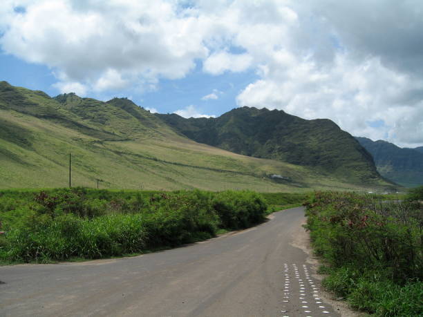istock Hills and roads in Oahu, Hawaii 1213017982