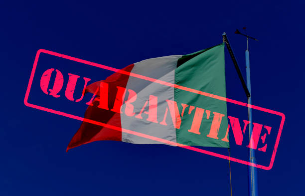 Coronavirus global fight Italy quarantine. COVID-19
