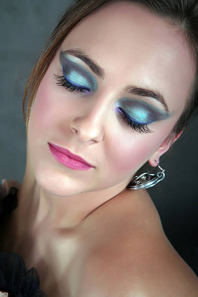 istock Beautiful woman with artistic makeup 121302844