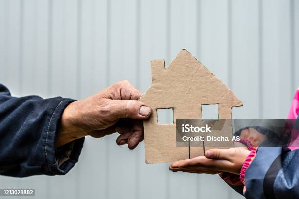 Paper House Stock Photo - Download Image Now - Homelessness, Support, House