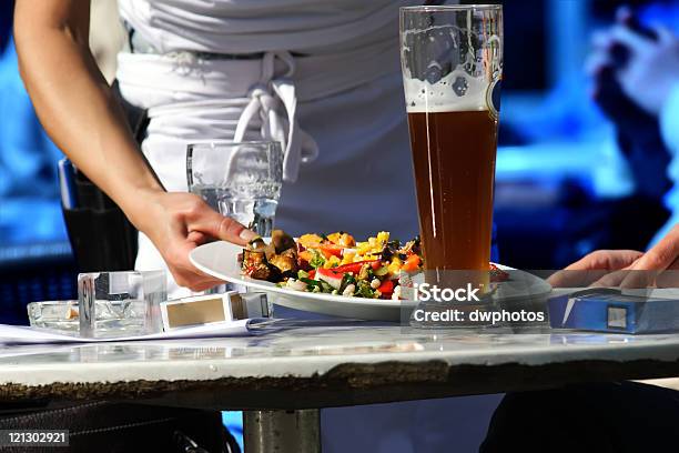 Waitress Serving Food Stock Photo - Download Image Now - Adult, Appetizer, Assistance