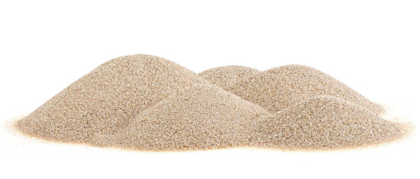 istock Pile desert sand dunes isolated on a white background 1213031700