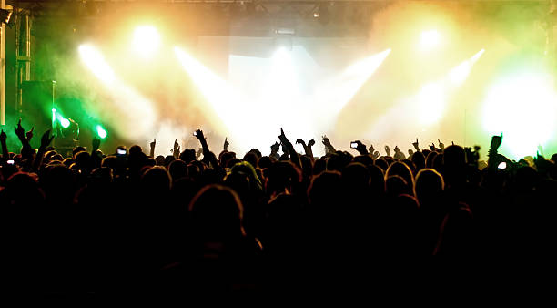 istock Crowd, colorful lights at concert 121304029