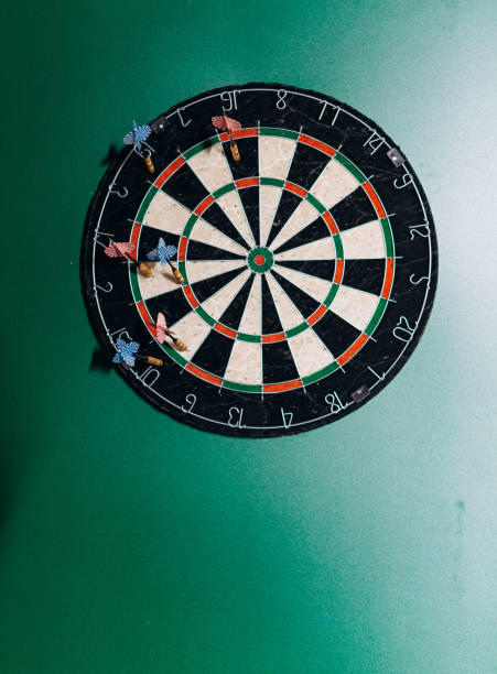 istock dartboard game target entertainment perfect accurate bullseye 1213048684