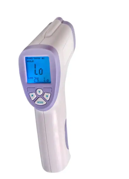 Photo of Digital Temperature Gun Sight Handheld Forehead Readings. Temperature Measurement Device