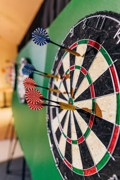 istock dartboard game target entertainment perfect accurate bullseye 1213049791