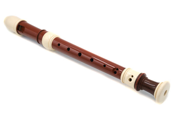 istock Brown flute recorder on a white isolated background 1213050142