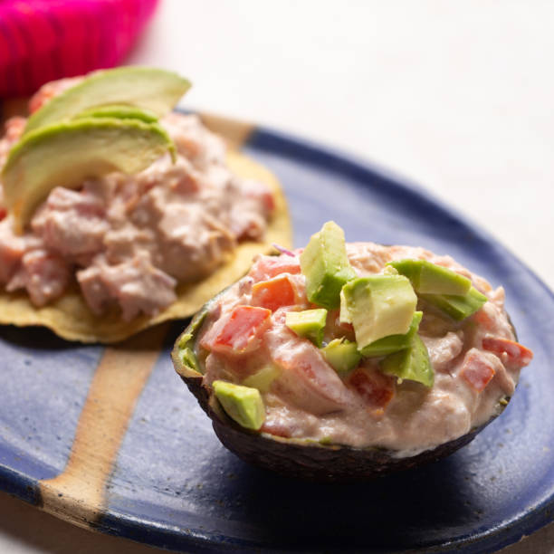 istock Mexican tuna salad toast also called 