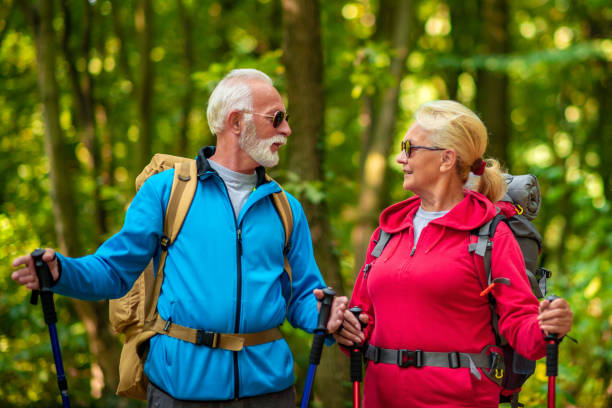 istock Senior couple hiking 1213064567