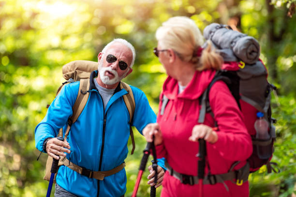 istock Senior couple hiking 1213064569