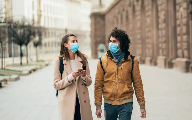 Photo of Young couple meet in quarantine