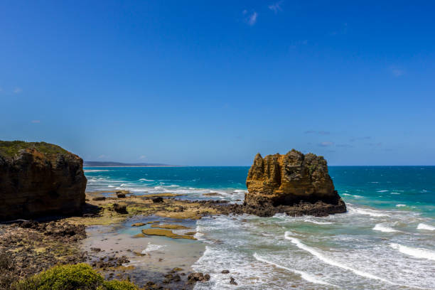 istock Famous cliffs with clouds near 12 Apostles, Victoria, Australia 1213066479