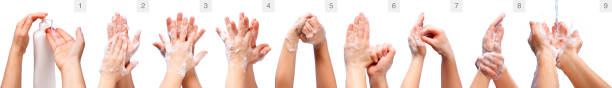 istock Correct Hand Washing - Medical Procedure Step By Step 1213066581