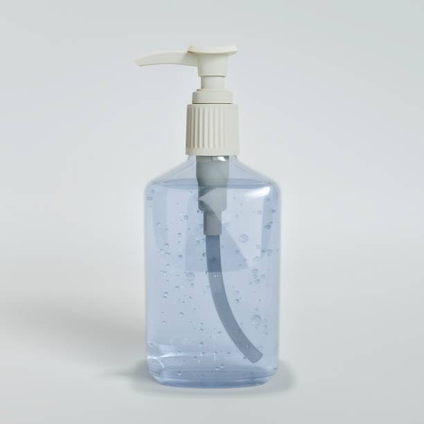 istock Sanitizer gel bottle on white background. 3D illustration. 1213067078