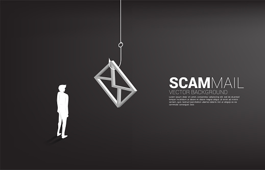 Concept of scam mail and phishing.