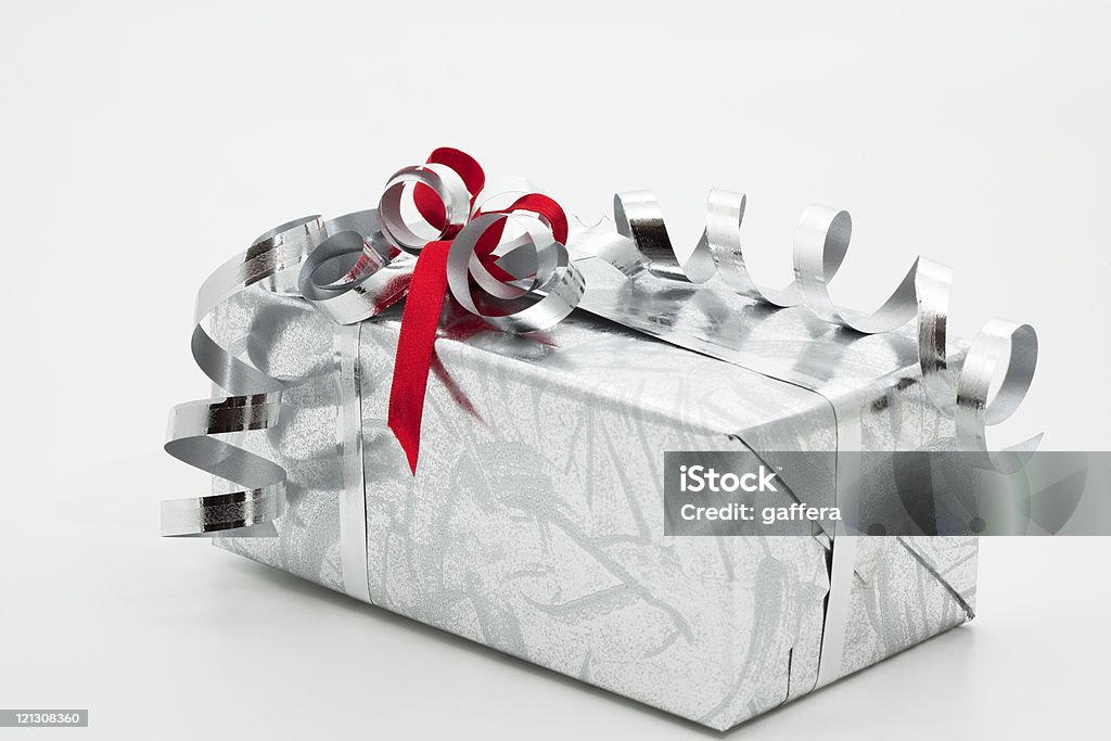Boîte cadeau silver - Photo de Boîte libre de droits
