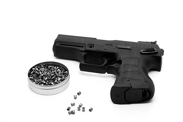 airgun with pellets  pellet gun stock pictures, royalty-free photos & images