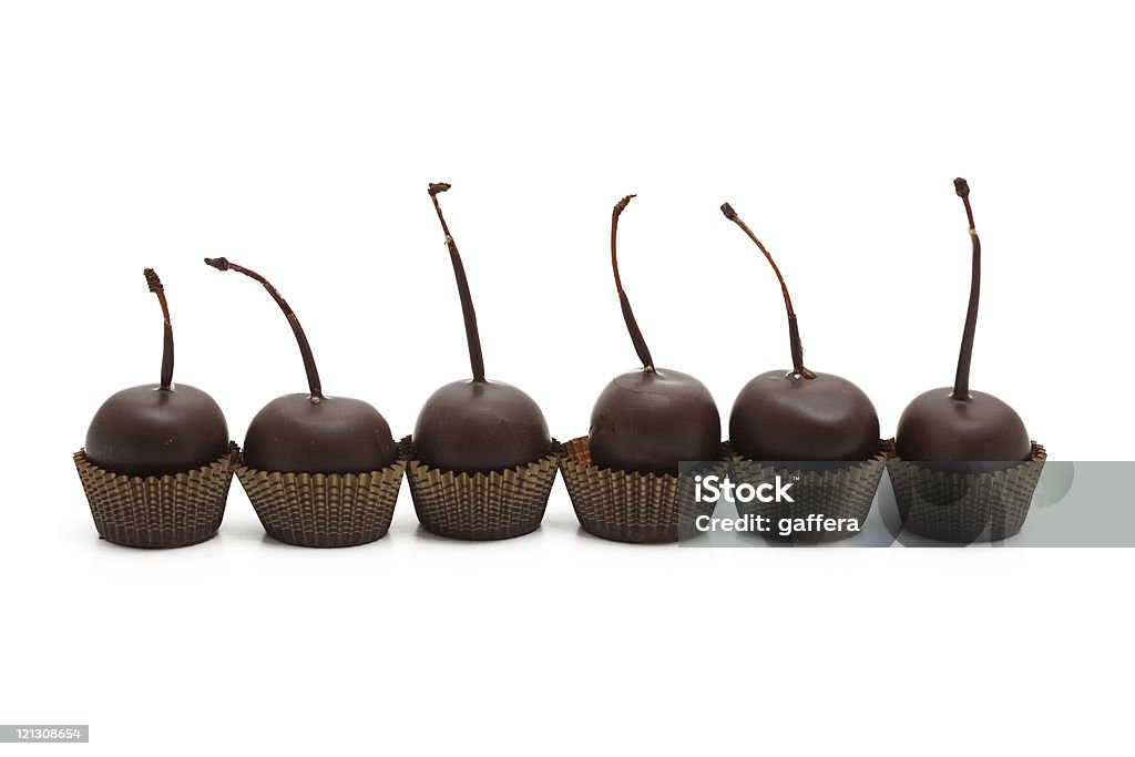 chocolate e cerejas - Foto de stock de Cereja royalty-free