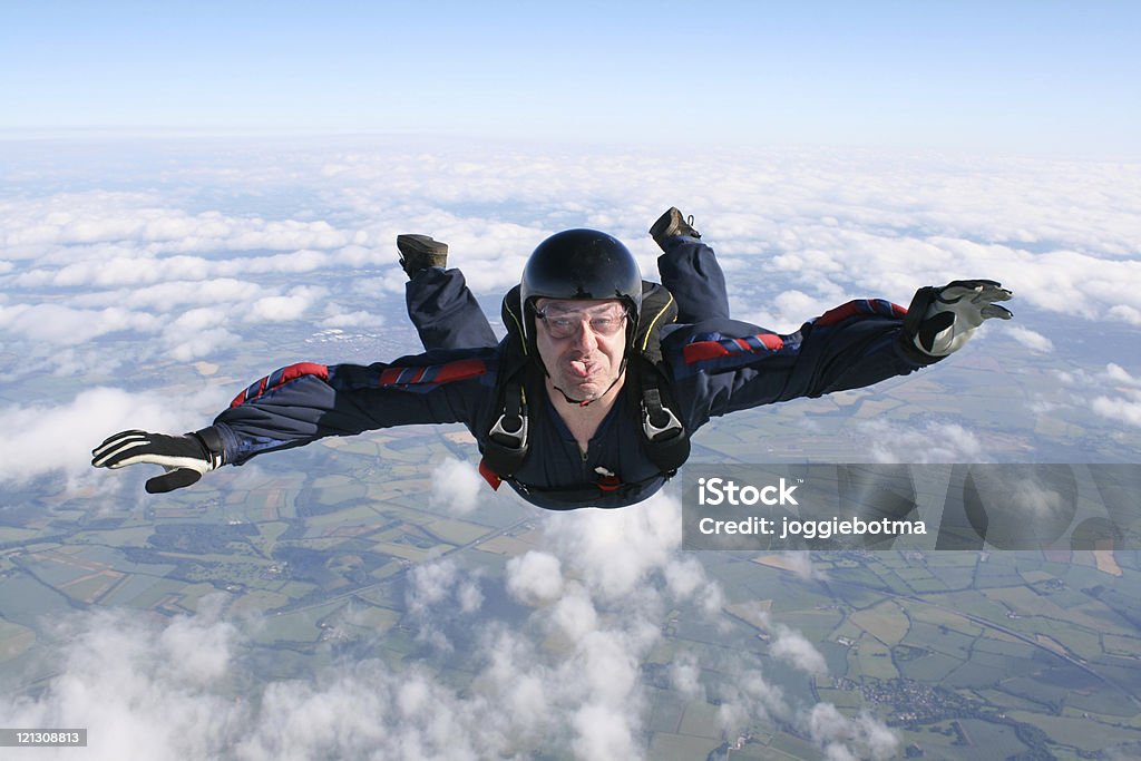 Close-up di skydiver - Foto stock royalty-free di Skydiving