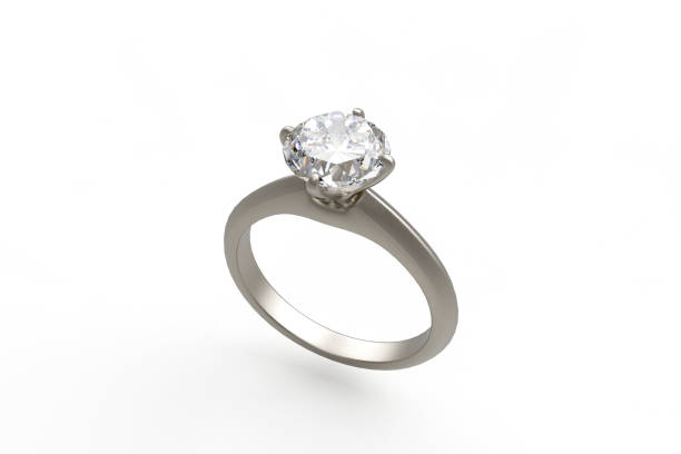 istock 3d rendering diamond engagement ring isolated on white background stock photo 1213088426