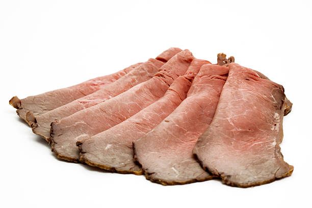 sliced roastbeef stock photo
