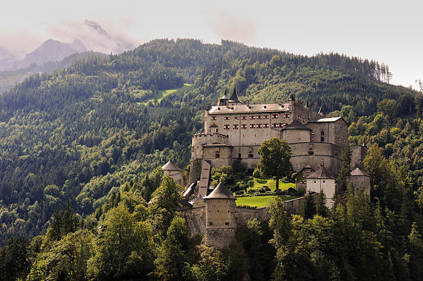 istock Austria Beautiful Castle Hohenwerfen Upcoming Fog Summer 121309314
