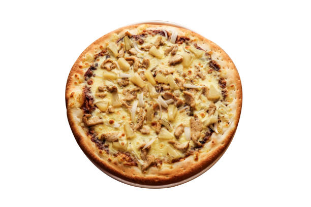 istock Hawaiian pizza - pineapple pizza close up 1213096963