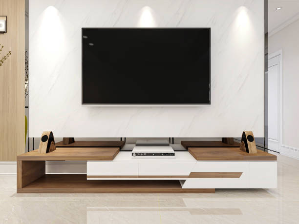 istock Modern design living room with illustrations, sofas and other equipment 1213107741