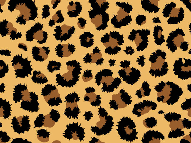 bezszwowy wzór futra lamparta. modne dzikie tło leopard wydruku. nowoczesny pantera tkanina zwierzęca tekstylny projekt druku. stylowa ilustracja kolorystyka wektorowa - chunky jewelry stock illustrations