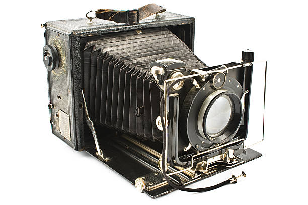 istock Antique Old photo Camera 121312108
