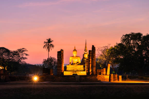 istock Buddha Statue at Wat Mahathat in Sukhothai Historical Park. 1213126738