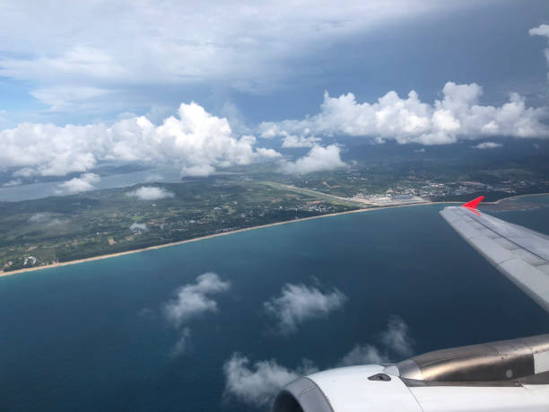 istock the view from the aircraft through the porthole 1213127214