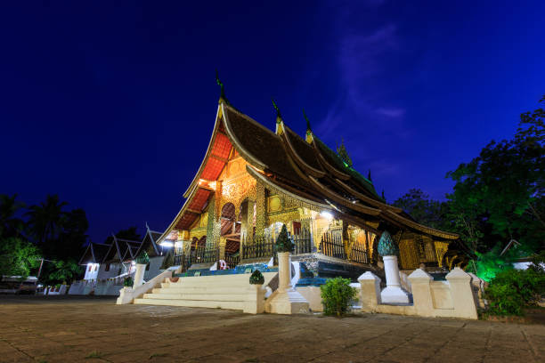Wat Xieng Thong temple in Luang Prabang, Laos stock photo