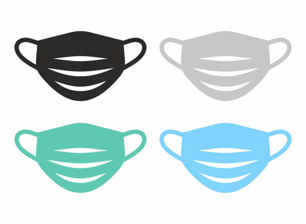 kuvapankkikuvitukset aiheesta lääketieteellinen kasvonaamiokuvakesarja. - kirurgiset maskeihin