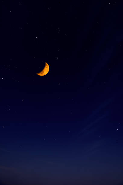 istock Crescent moon and lots of stars 1213135491