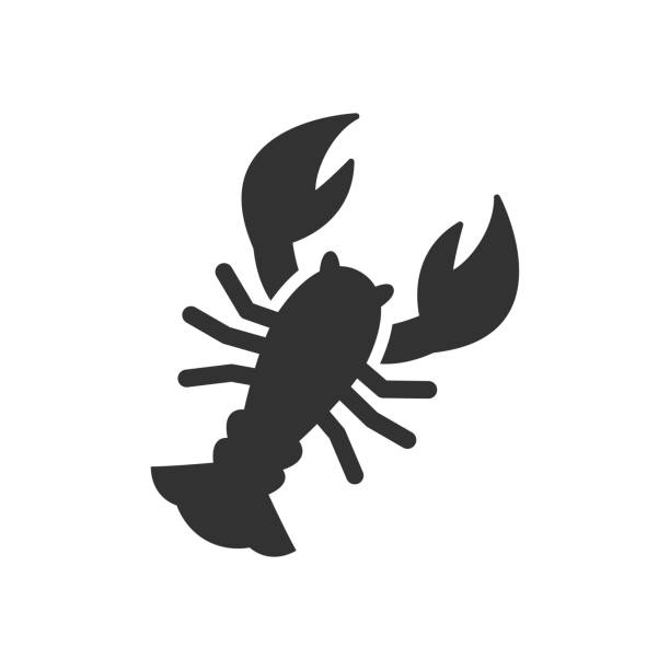 Crayfish vector icon on white background