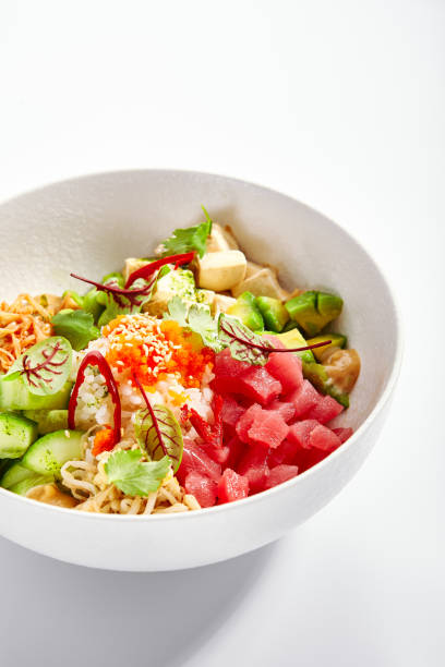 istock Poke with tuna and noodles 1213138669