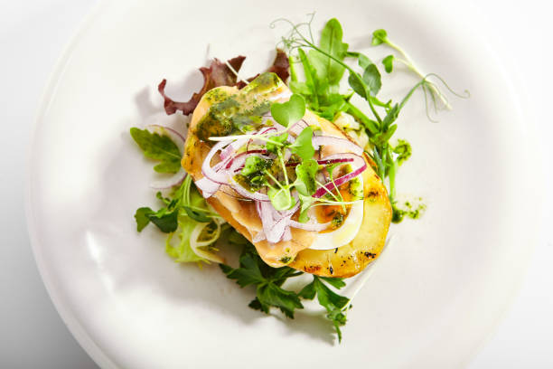 istock Baked potato with egg and pickled onion 1213138839