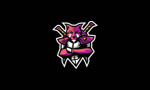 Fox Ninja Warrior icon vector For your stock vector needs. My vector is very neat and easy to edit. to edit you can download .eps. ninja stars drawing stock illustrations