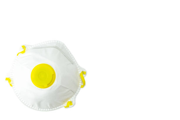 istock Medical safety filter mask on white background. Coronavirus cell Covid-19 outbreak virus protection with clipping path. Pandemic medical health risk concept.Floating China pathogen 1213140127