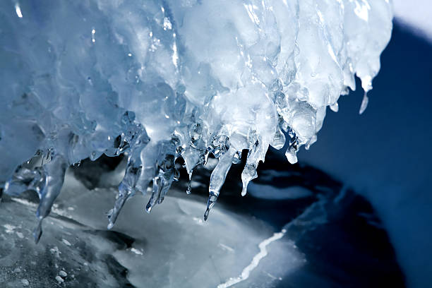 istock Close-up of blue icicles. 121314208