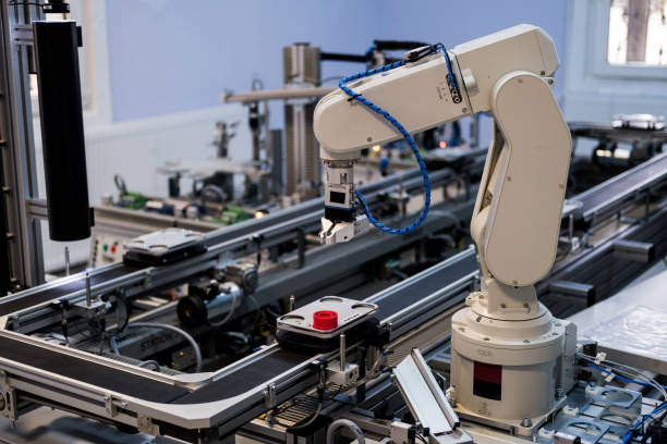 istock Industry 4.0 smart factory concept; artificial intelligence in production. 1213144599