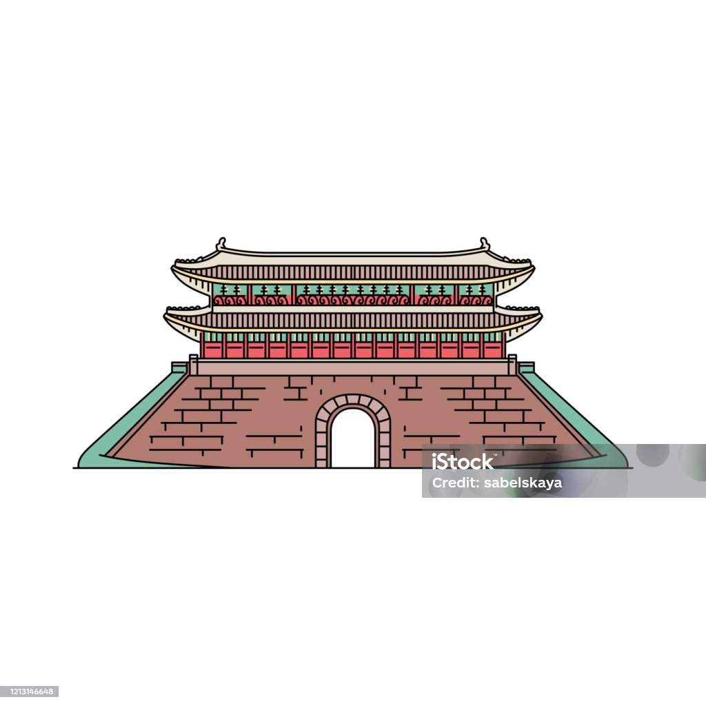 Hàn Quốc Ngôi Chùa Cổ Phác Thảo Hình Ảnh Minh Họa Vector Hoạt Hình ...